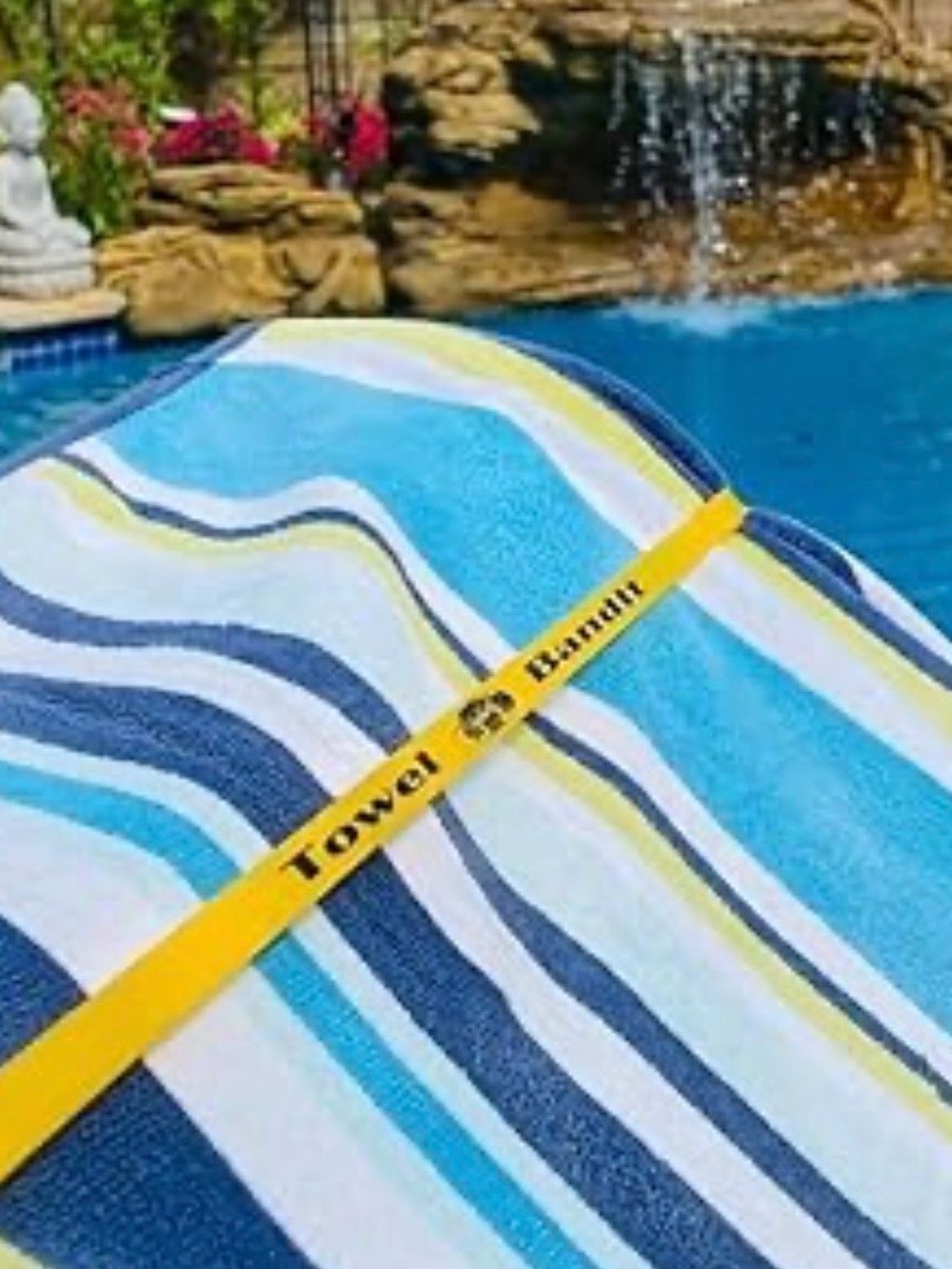 Towel Bandit Silicone Towel Straps - Blue, Lime, Orange, Black
